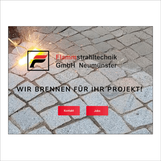 Beispiel für moderne Webseitenerstellung und Webdesign für die Baubranche.